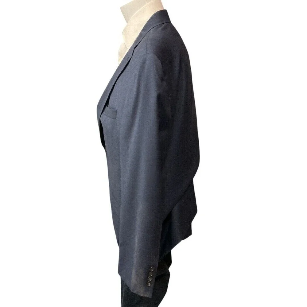 Lauren Ralph Lauren Plaid Sport Coat Blazer Jacket Size 44R Blue‎ Career Formal